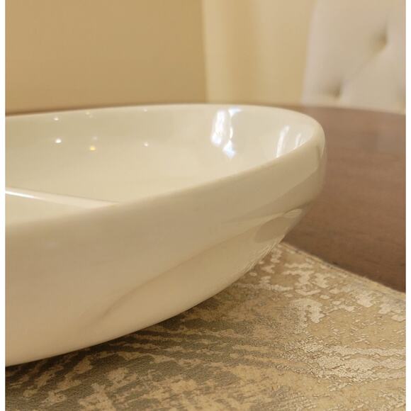 RUSSELL WRIGHT IROQUOIS White Casserole 2 Sides Dish With Lid - Picture 8 of 9